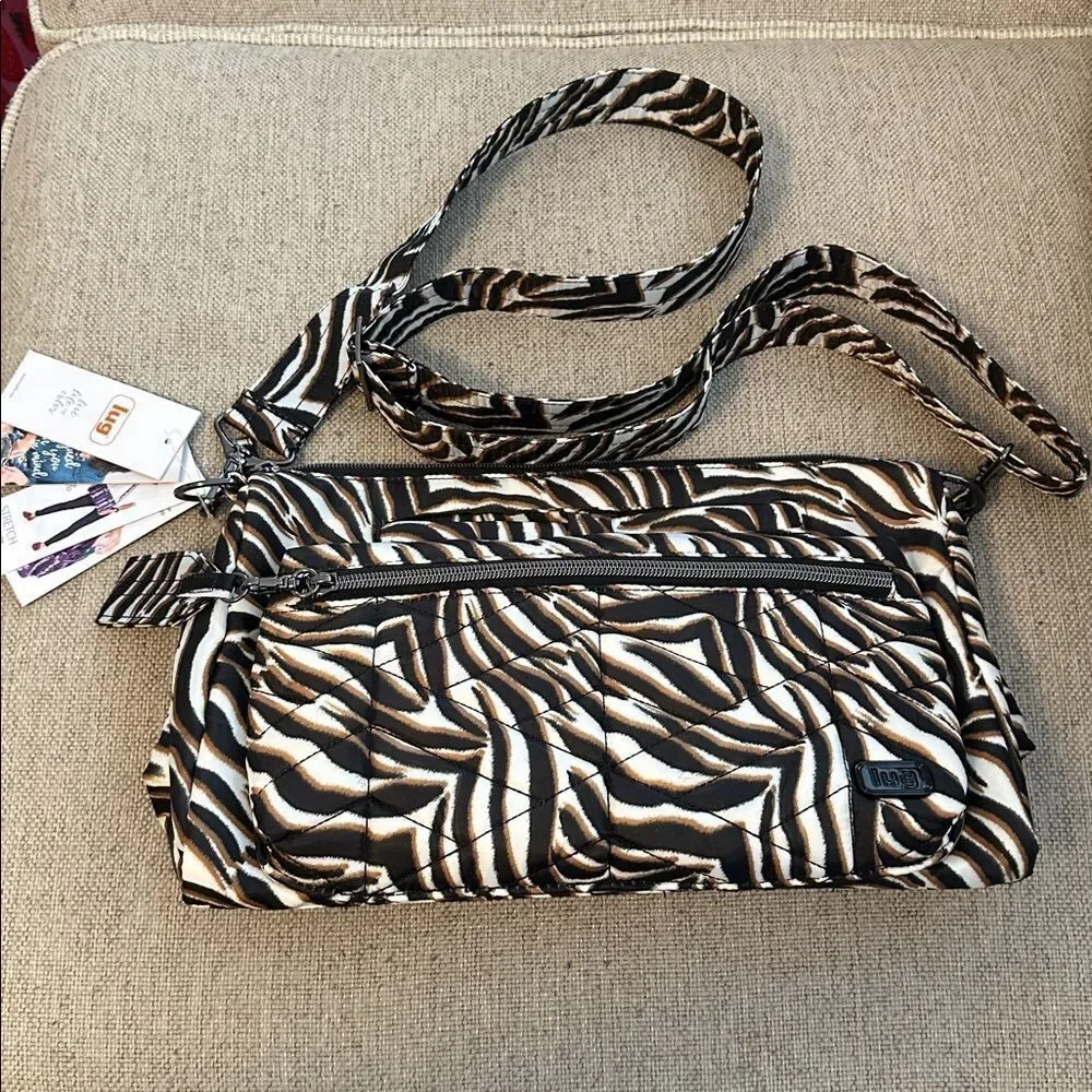 NWT Lug Stretch Crossbody Zebra Sand